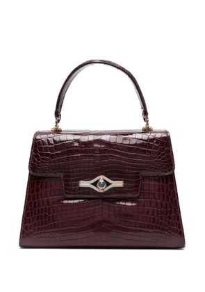 Gucci Pre-Owned crocodile-embossed tote bag - Red