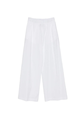 Semicouture elasticated palazzo pants - White