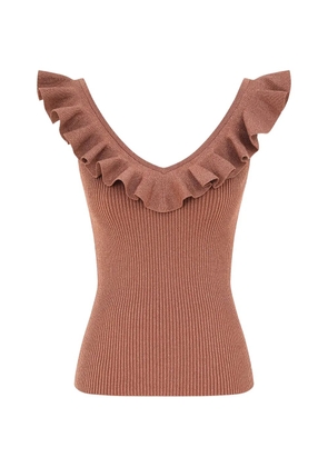 ZIMMERMANN Wanderlust V-neck top - Brown