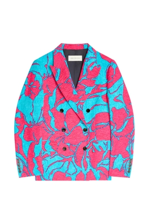 DRIES VAN NOTEN double-breasted jacquard blazer - Pink