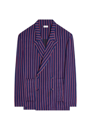DRIES VAN NOTEN striped blazer - Blue