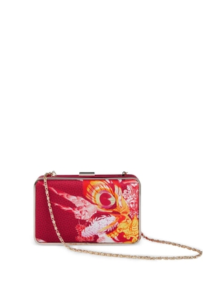 Shanghai Tang x Jacky Tsai Flower Dragon clutch bag - Red