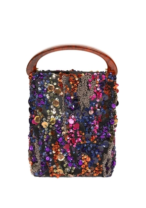 DRIES VAN NOTEN micro embellished tote bag - Black
