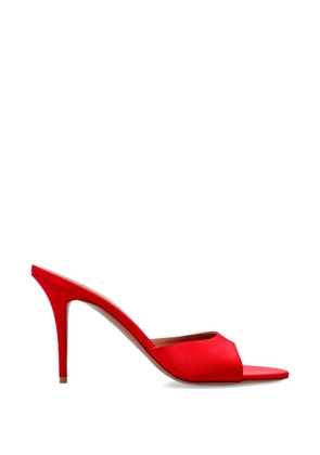 Amina Muaddi Elodie satin sandals - Red