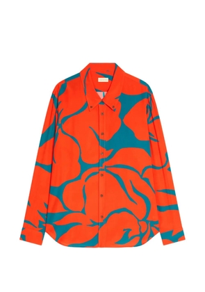 DRIES VAN NOTEN floral loose shirt - Orange