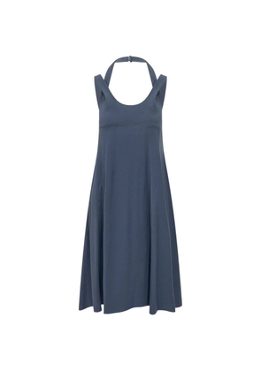 Emporio Armani halter-neck A-line mini dress - Blue