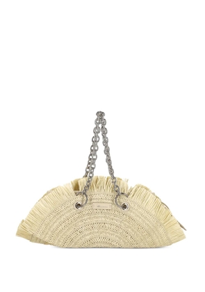 Blumarine fringed tote bag - Neutrals