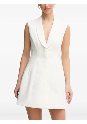 Bardot V-neck dress - White