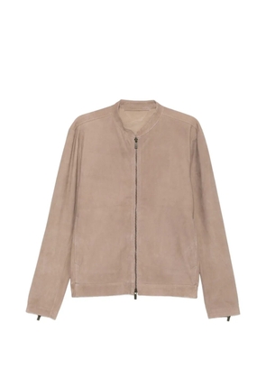 Salvatore Santoro zip collarless jacket - Neutrals