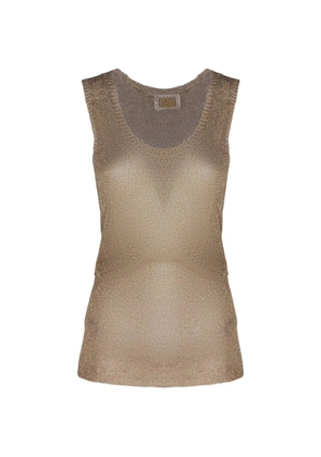 PHO FIRENZE round-neck sleeveless top - Gold