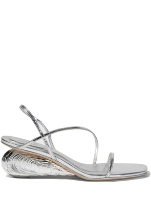 Simkhai 75mm Bridget shell-motif sandals - Silver