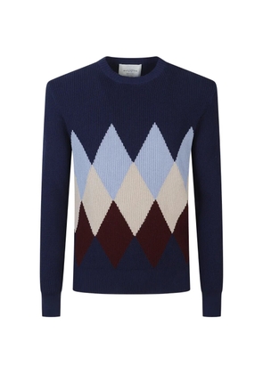 Ballantyne argyle crew-neck sweater - Blue