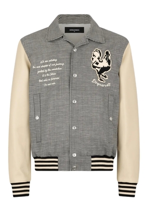 DSQUARED2 pattern bomber jacket - Black