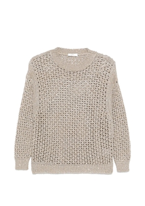PANICALE open-knit sweater - Neutrals