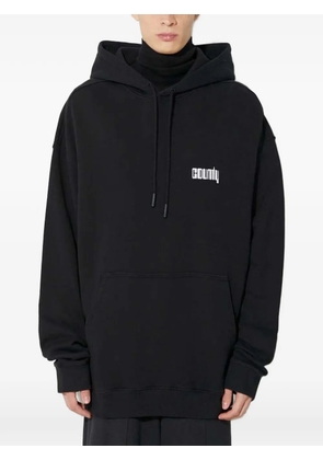 COUNTY OF MILAN drawstring graphic hoodie - Black