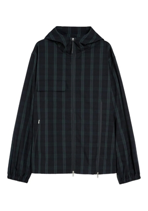 Jil Sander check print zipped blouson - Black