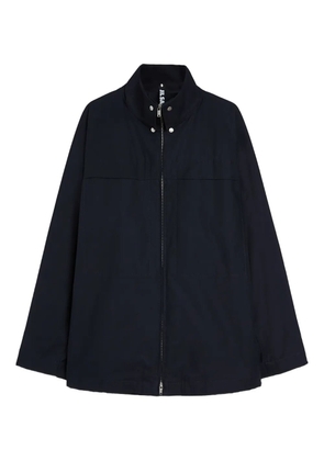 Jil Sander textured stand collar jacket - Blue
