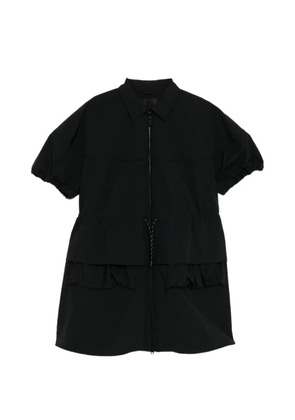 JNBY drawstring puff-sleeve dress - Black