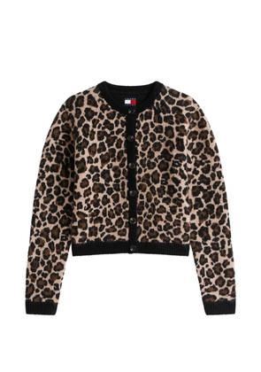 Tommy Jeans leopard-print buttoned cardigan - Neutrals