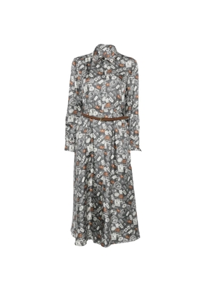 Max Mara printed collared dress - Grey