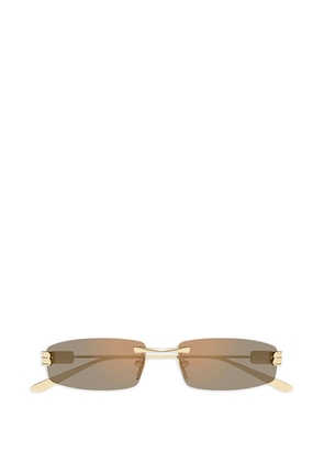 Balenciaga Eyewear rectangle rimless sunglasses - Gold