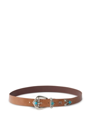 PINKO buckled leather belt - Brown