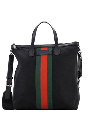 Gucci Pre-Owned Web Zip Techno Canvas Medium tote bag - Black