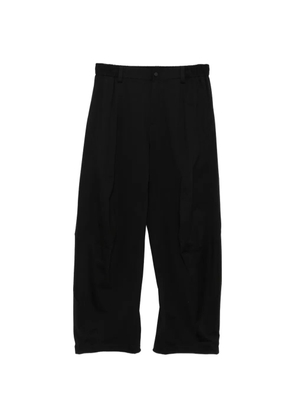 CROQUIS tapered drawstring trousers - Black
