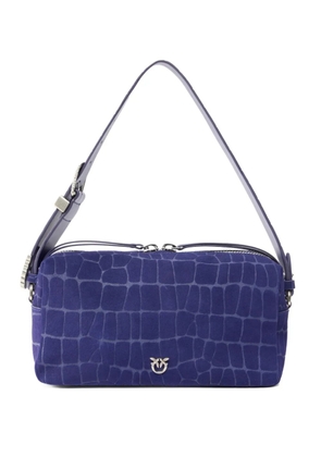PINKO embossed logo shoulder bag - Blue