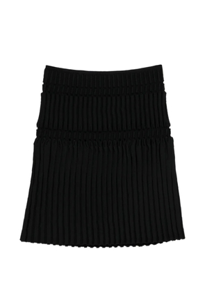 JNBY geometric pleated a-line skirt - Black