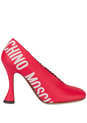 Moschino logo-print pumps - Red