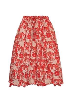 Comme des Garçons TAO floral-print skirt - Red