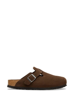 Birkenstock Boston buckled-strap slippers - Brown