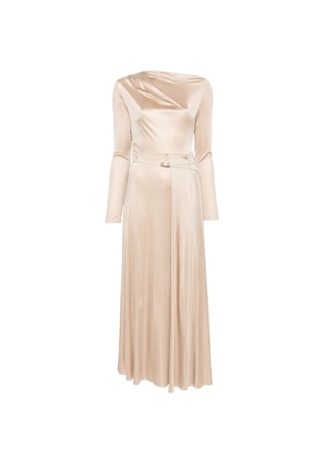 Fabiana Filippi draped belted midi dress - Neutrals