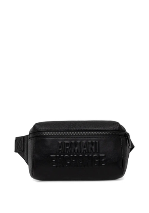 Armani Exchange embossed logo belt bag - Black