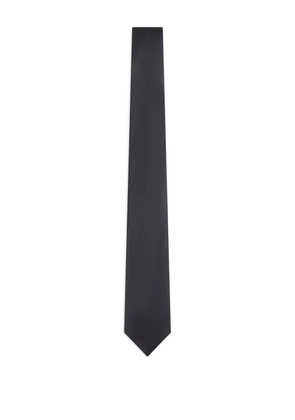 Giorgio Armani jacquard-weave silk tie - Black
