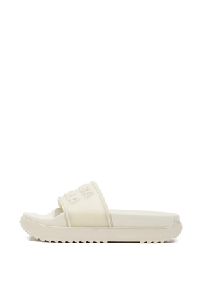 Bimba y Lola logo-embossed slides - White