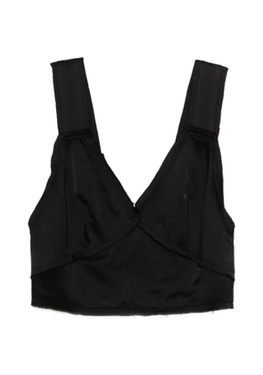 TOTEME cropped V-neck top - Black