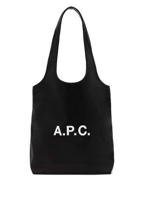 A.P.C. logo-plaque tote bag - Black