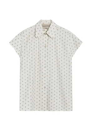 Valentino Garavani button-up collared cotton shirt - White