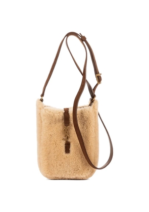 Saint Laurent Pre-Owned 5 à 7 shearling cross body bag - Neutrals