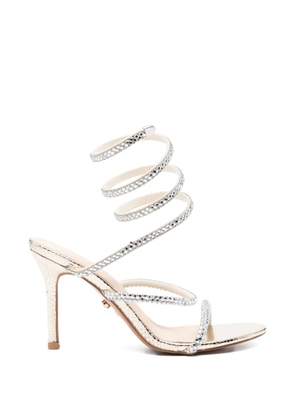 TWENTY FOURHAITCH rhinestone embellished pumps - Gold