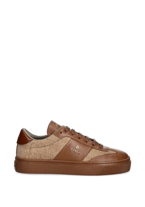 Furla woven panel lace-up sneakers - Brown