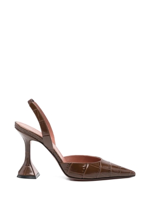 Amina Muaddi Holli slingback pumps - Brown