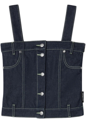 Off-White corset-style denim top - Blue