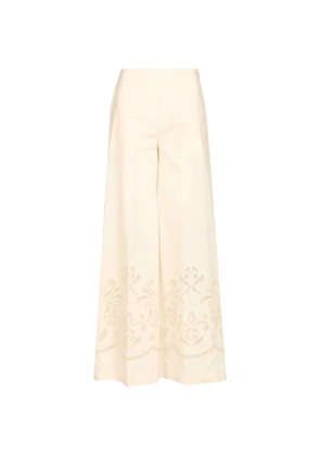 Forte Forte embroidery cropped trousers - Neutrals