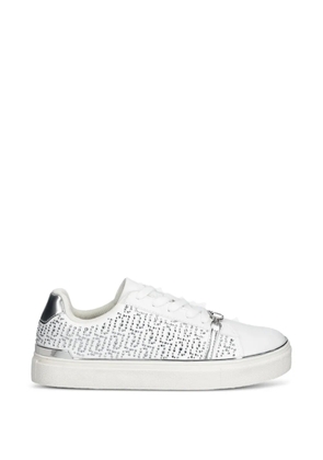LIU JO rhinestone chain sneakers - White