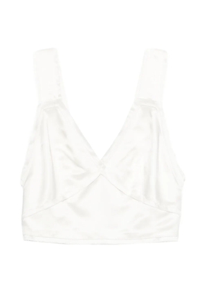 TOTEME satin cropped vest - White
