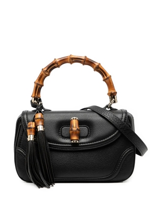 Gucci Pre-Owned 2000-2015 Medium Leather New Bamboo satchel - Black