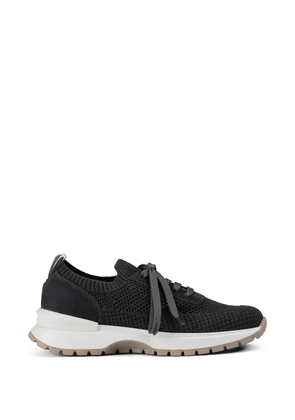 Doucal's technical suede sneakers - Black